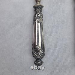06l2 Antique Silver Fish Serving Set with Minerva Hallmark 1900