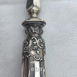 06l2 Antique Silver Fish Serving Set with Minerva Hallmark 1900