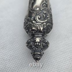 06l2 Antique Silver Fish Serving Set with Minerva Hallmark 1900