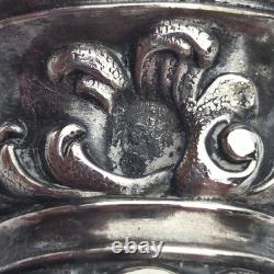 06l2 Antique Silver Fish Serving Set with Minerva Hallmark 1900