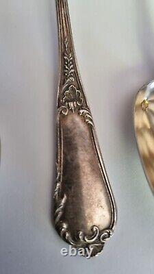 11 Beautiful Old Monogrammed Spoons In Solid Silver Minerva