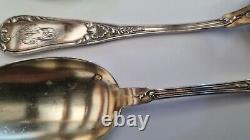 11 Beautiful Old Monogrammed Spoons In Solid Silver Minerva