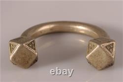 12340 # Ancient Tuareg Cuff in Solid Silver Alloy Agadez Niger