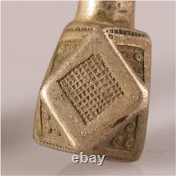 12340 # Ancient Tuareg Cuff in Solid Silver Alloy Agadez Niger