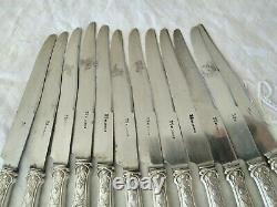 12 Ancient Art Knives New Silver Massif 1900 Silver Jugendstil Knives