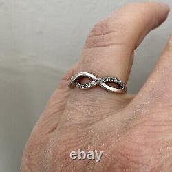 12 Authentic Sparkling Diamonds Antique Solid Silver Ring, Designer