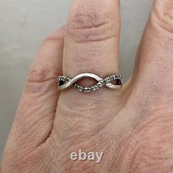 12 Authentic Sparkling Diamonds Antique Solid Silver Ring, Designer