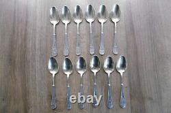 12 Old Small Spoons In Solid Silver Cardeilhac Minerva Punch