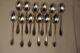 12 Spoons Old A Moka Silver Massive Antique Solid Silver Spoons