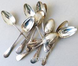 12 Teaspoons Coffee Dessert Cutlery In Solid Argent Old Minerva