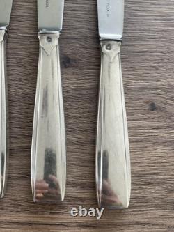 12 antique silver dessert knives Minerva Art Deco