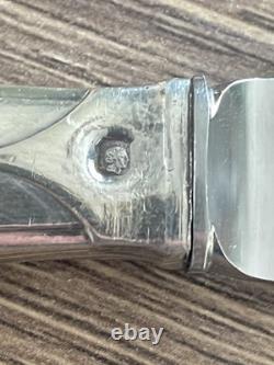 12 antique silver dessert knives Minerva Art Deco