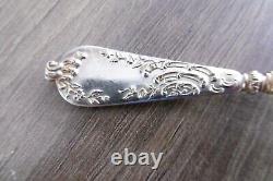 12 old small solid silver teaspoons minerve