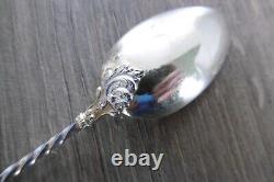 12 old small solid silver teaspoons minerve