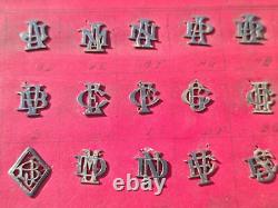 160 Solid Silver Monograms Letters Antique Initial Collection Art Deco 160 Solid Silver Monograms Letters Antique Initial Collection Art Deco