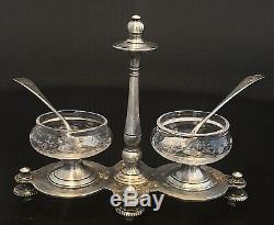 1880 19th Rare And Old Salerons By Cailar & Bayard Silverware And Baccarat