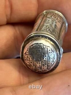 18th Century Solid Silver Makeup Box Antique Makeup Case