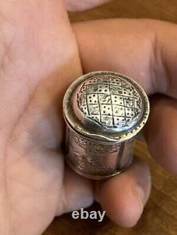 18th Century Solid Silver Makeup Box Antique Makeup Case