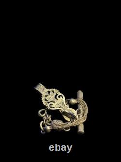 19th Century Solid Silver Antique Pocket Watch Chain Fob