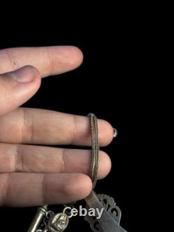 19th Century Solid Silver Antique Pocket Watch Chain Fob
