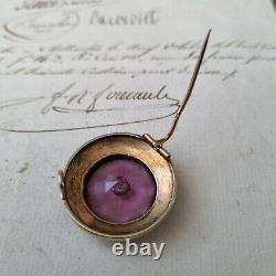 19th Vermeil Brooch Email Amethyst Bead Jewellery Ancient Victorian Silver Brooch