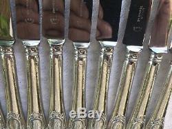 24 Former Knives Sleeves Solid Silver Oger Tourcoing In Letat