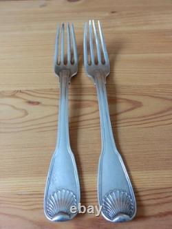 2 Antique Forks Solid Silver General Farmers Hallmarks