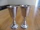2 Antique Silver Goblets On Foot With Walking Lion, Silversmith At