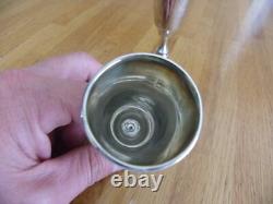 2 Antique Silver Goblets on Foot with Walking Lion, Silversmith At