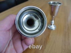 2 Antique Silver Goblets on Foot with Walking Lion, Silversmith At