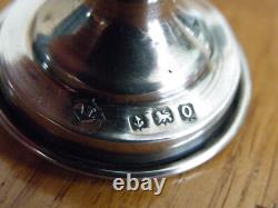 2 Antique Silver Goblets on Foot with Walking Lion, Silversmith At