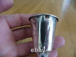 2 Antique Silver Goblets on Foot with Walking Lion, Silversmith At