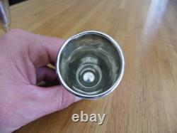 2 Antique Silver Goblets on Foot with Walking Lion, Silversmith At