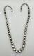 2 Vintage 80s 90s Solid Silver Necklace Round Pearls Jewelry