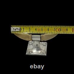 2 Vintage Silver Solid Knife Holders, Edward John Haseler & Noble Haseler