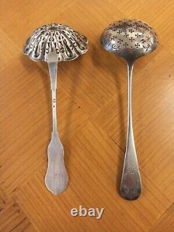 2 antique solid silver salt shakers with Minerve hallmarks