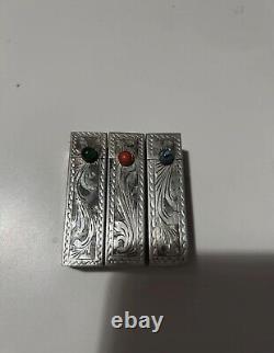 3 Antique Lipstick Cases in Solid Silver
