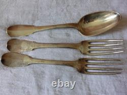 3 Antique Silver Cutlery See Hallmarks