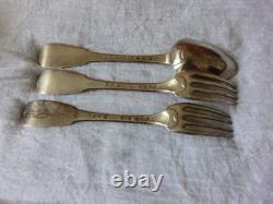 3 Antique Silver Cutlery See Hallmarks