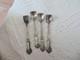 4 Antique Solid Silver Salt Spoons By Jeweler L & R And 2 Crossed Oars