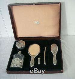 500-600gr Silver Cambodia Former Indochina Box Makeup Vanity