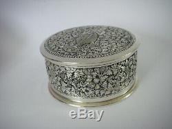 500-600gr Silver Cambodia Former Indochina Box Makeup Vanity