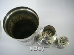 608gr Silver Cambodia Indochina Shaker Cups Former Service Cocktail