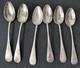 6 Antique Coffee Tea Spoons, Solid Silver Mercury Mark