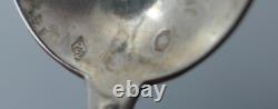 6 Antique Coffee Tea Spoons, Solid Silver Mercury Mark
