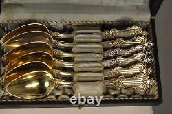 6 Antique Solid Silver Tea Spoons