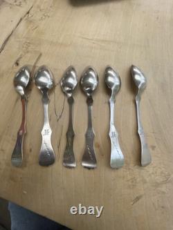6 antique solid silver teaspoons Ottoman Turkey 198 g