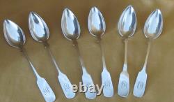 6 antique sterling silver teaspoons 925 Goehring United States 1890/1920