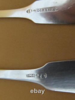 6 antique sterling silver teaspoons 925 Goehring United States 1890/1920