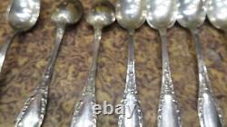 8 Old Small Spoons In Solid Silver Epok1900 Poincon Minerve Sty LXVI